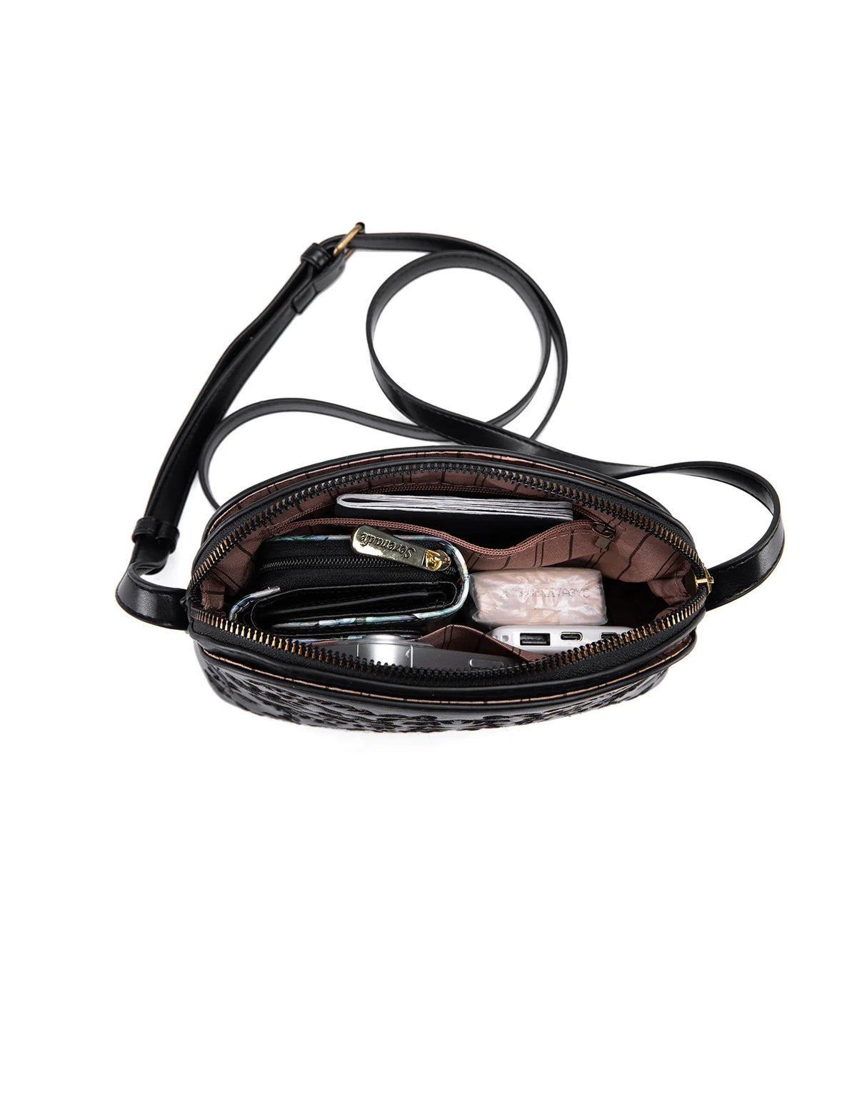 Serenade - Lyla Eco Embroidered Veagn Xbody bag