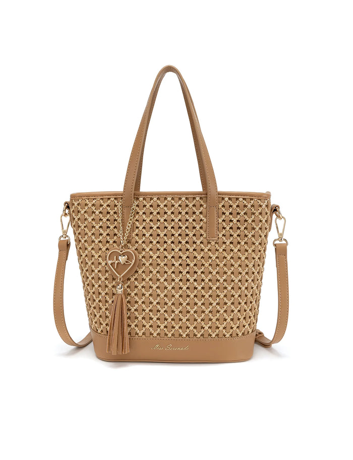 Callie Woven Vegan Tote Bag
