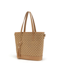 Callie Woven Vegan Tote Bag