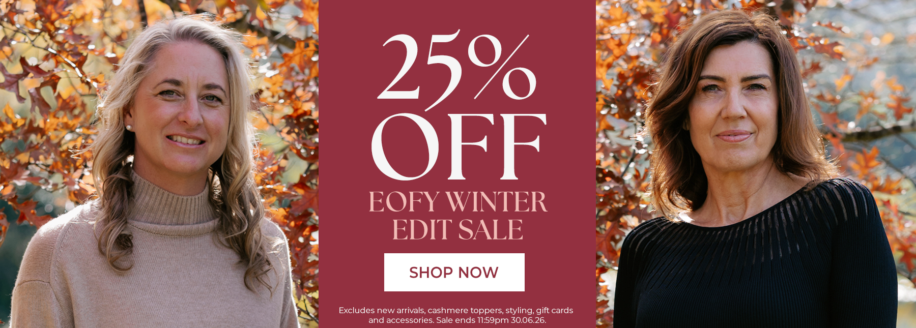 Zoe Clare Blue Mountains EOFY Winter Womens Clothing Sale