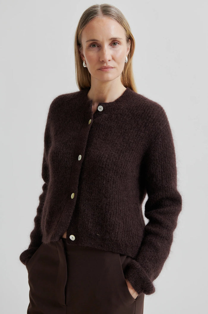 Second Female - Andrea Rib Mohair/Wool Cardigan