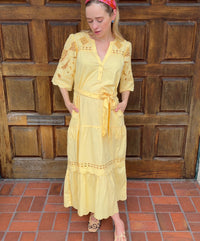 Rose & Rose Dahlia Dress in Buttermilk - styled