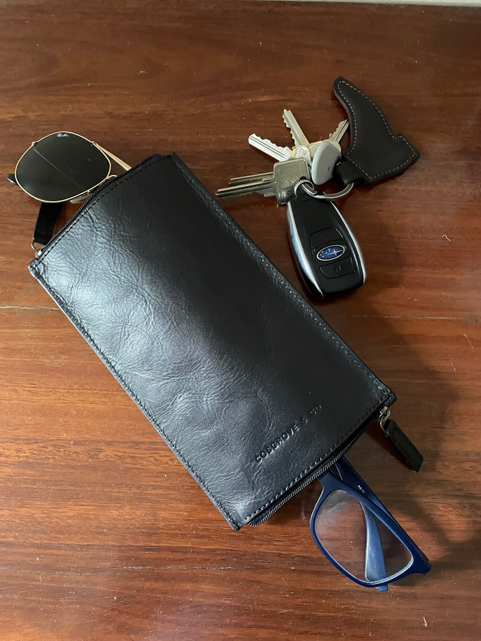 Leather double Glasses Case