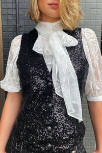 SEQUIN Tuxedo Vest