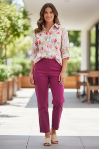 Equinox Poppy print shirt detail