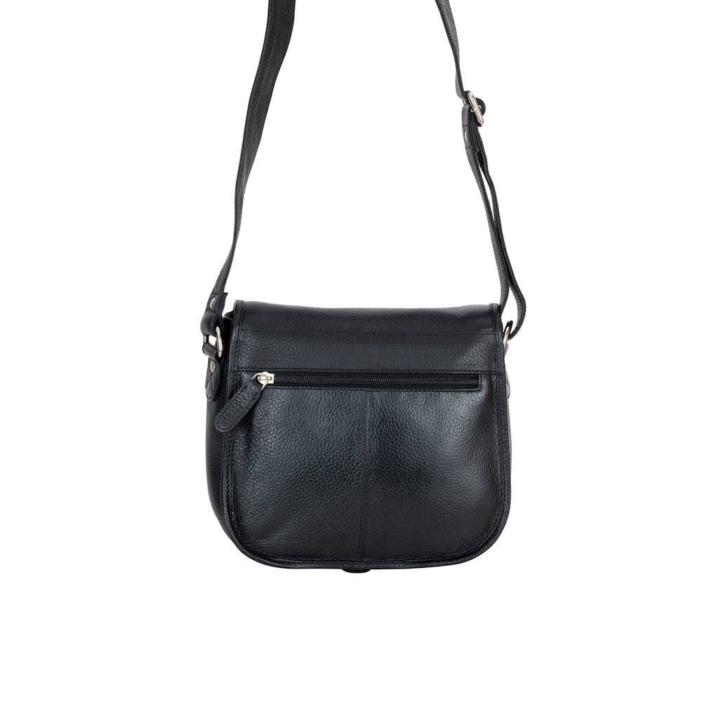 Wildera Leather “Lennon” Crossbody Bag – Full-Grain Leather Shoulder Bag