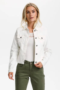Cream Lisa Denim Jacket - Chalk