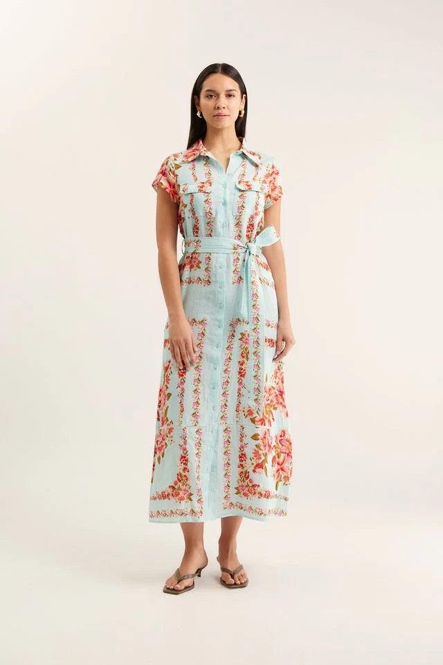 Alessandra - Estella Linen Dress - Portofino