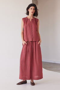 Eva's Sunday Clara Sleeveless Top Burnt Sienna with Lauri Culotte