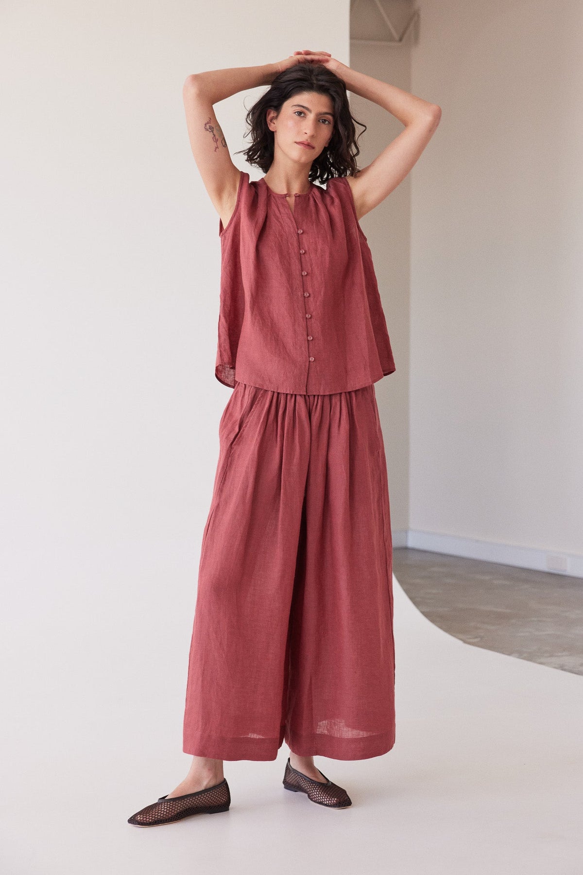 Eva's Sunday Clara Sleeveless Top Burnt Sienna
