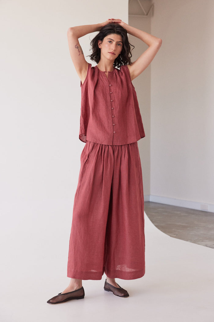 Eva's Sunday Clara Sleeveless Top Burnt Sienna