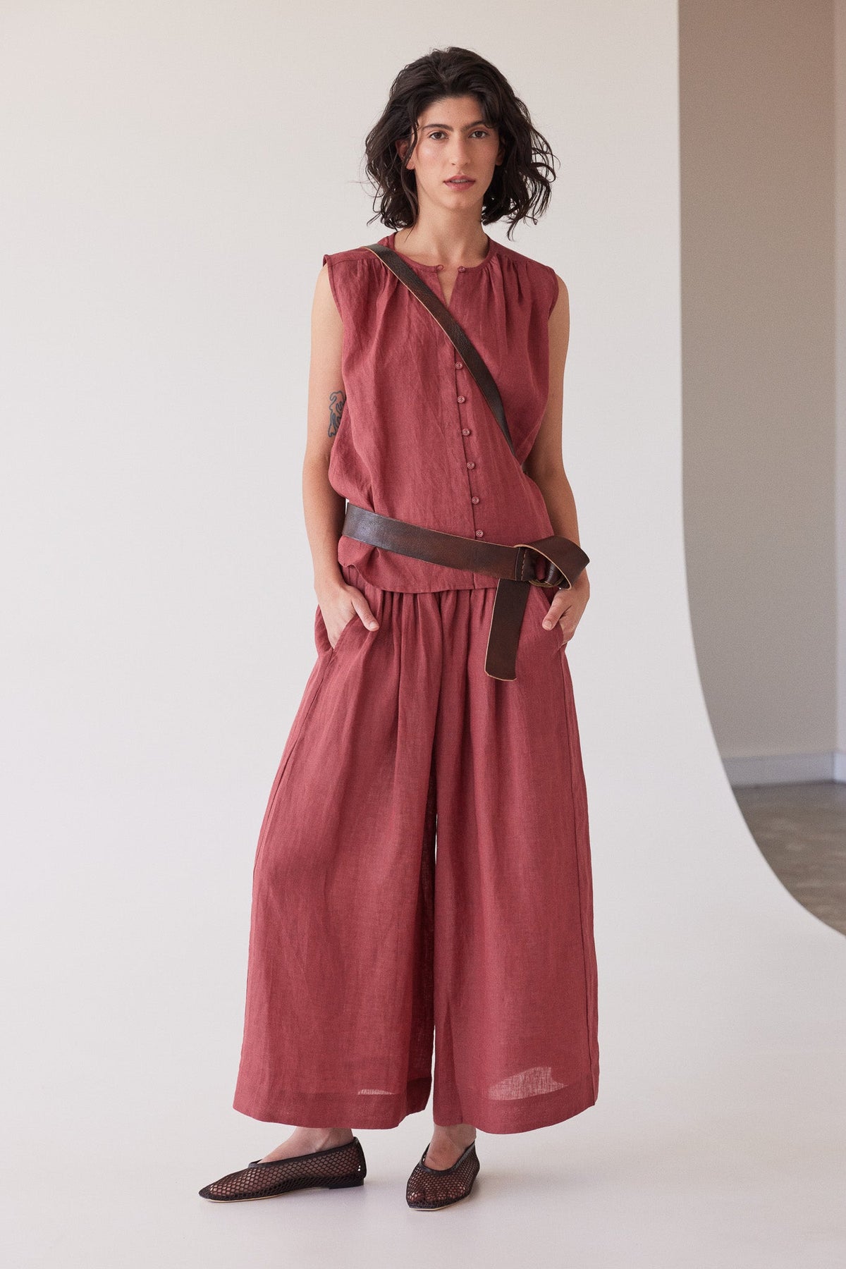 Eva's Sunday Clara Sleeveless Top Burnt Sienna