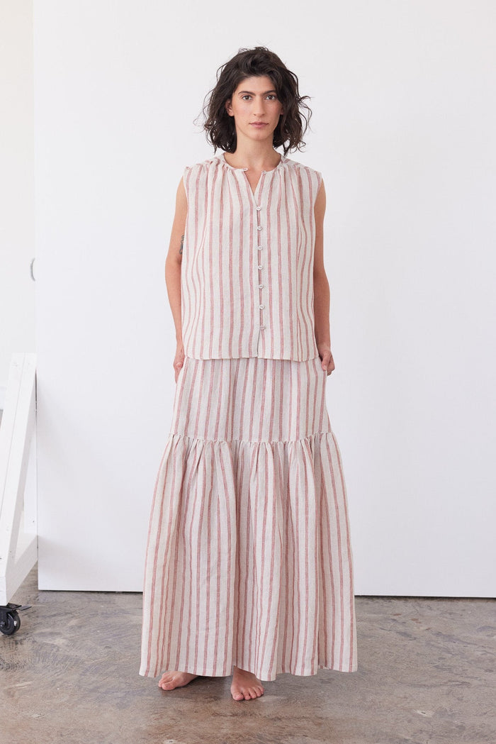 Eva's Sunday Clara Top Burnt Sienna Stripe