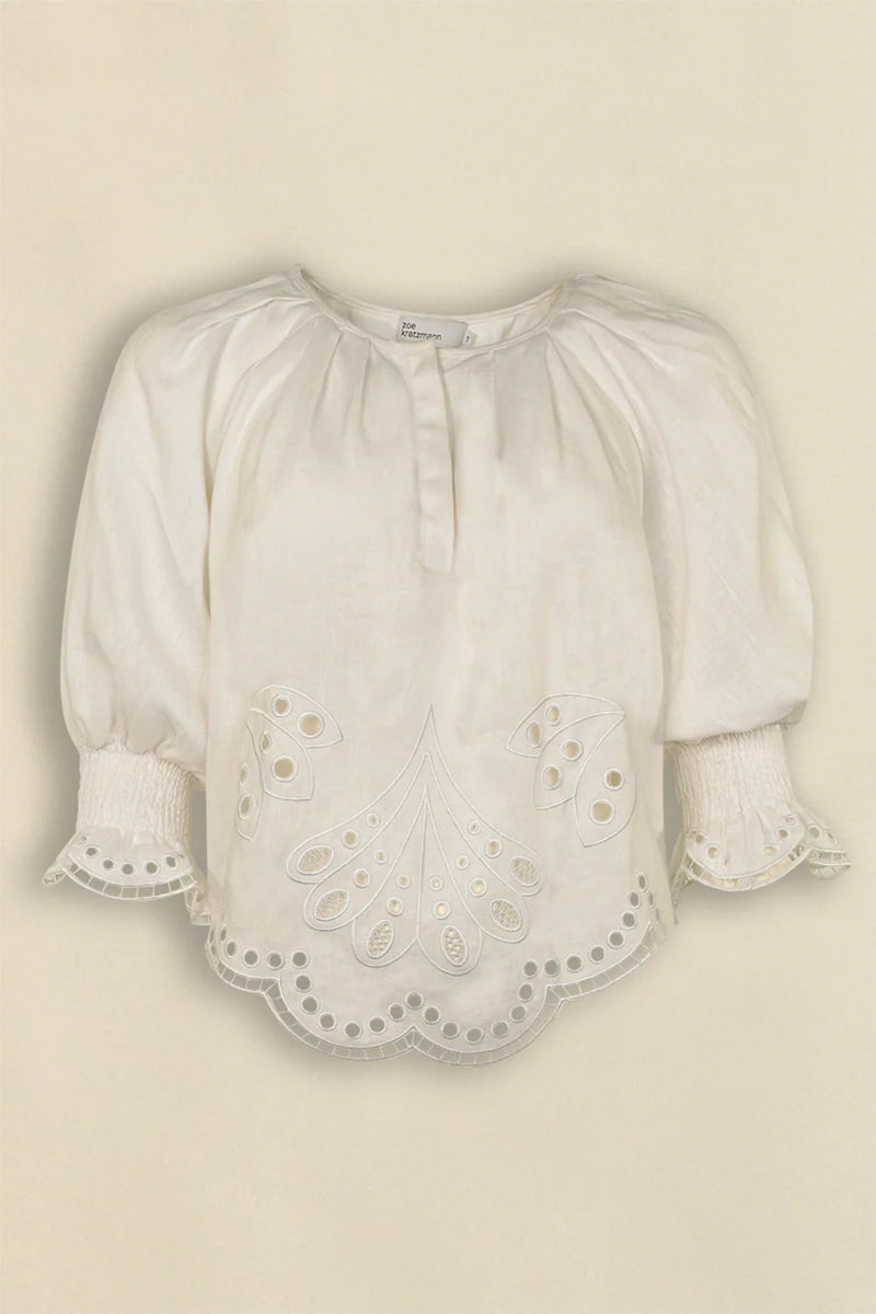 Zoe Kratzmann - Dawn Top - Porcelain