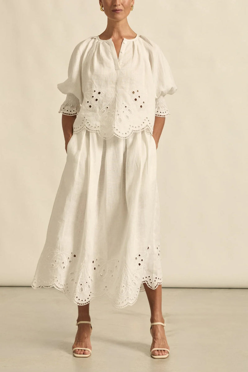 Zoe Kratzmann - Dawn Top - Porcelain