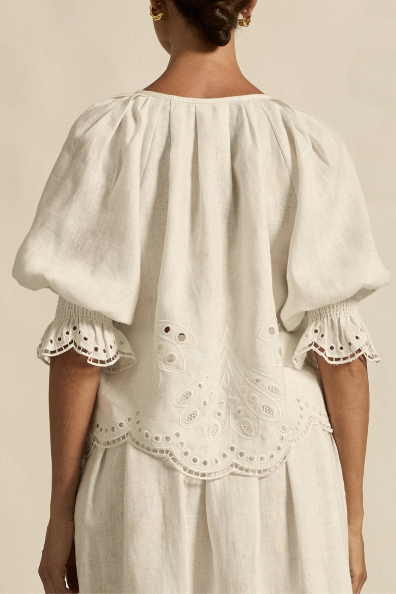 Zoe Kratzmann - Dawn Top - Porcelain