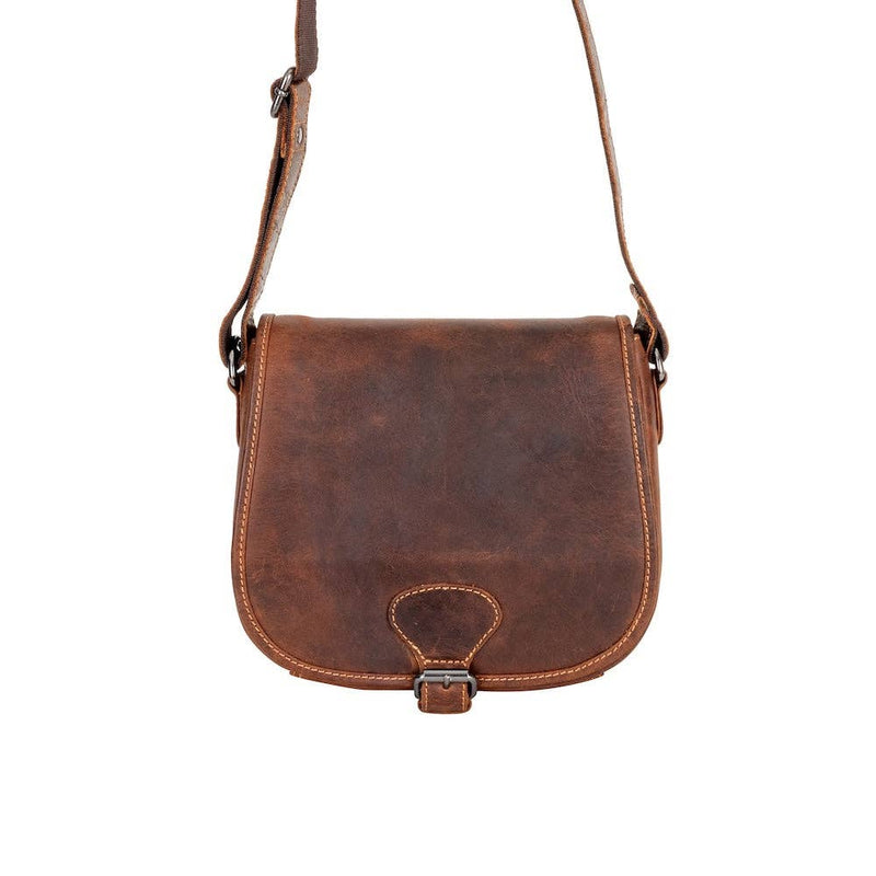 Wildera Leather “Lennon” Crossbody Bag – Full-Grain Leather Shoulder Bag