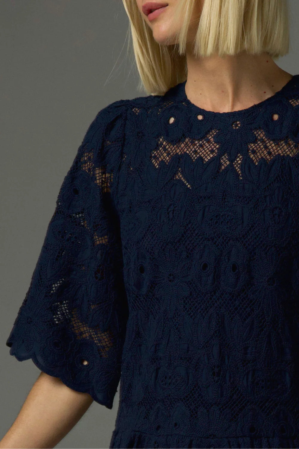 Zoe Kratzmann - Portside Dress - Midnight Blue Broderie