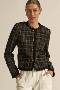 Zoe Kratzmann - Quill Jacket - Black Porcelain Check