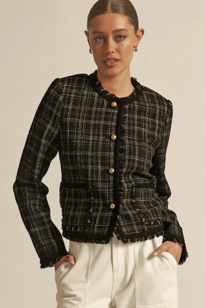 Zoe Kratzmann - Quill Jacket - Black Porcelain Check