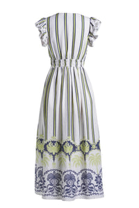 Emily Lovelock Madeline Print Dress - border print detail