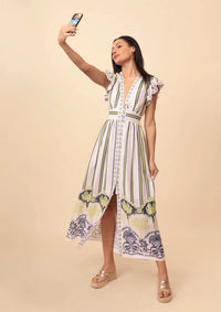 Emily Lovelock Madeline Print Dress - back