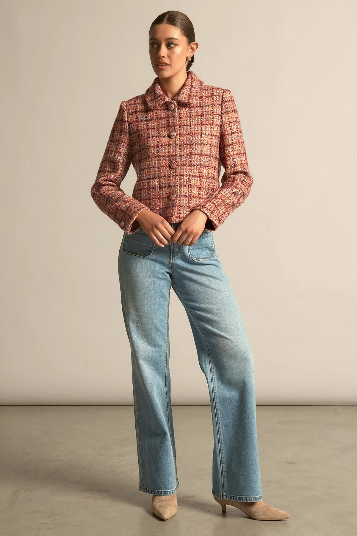 Zoe Kratzmann - Plume Jacket - Berry Check