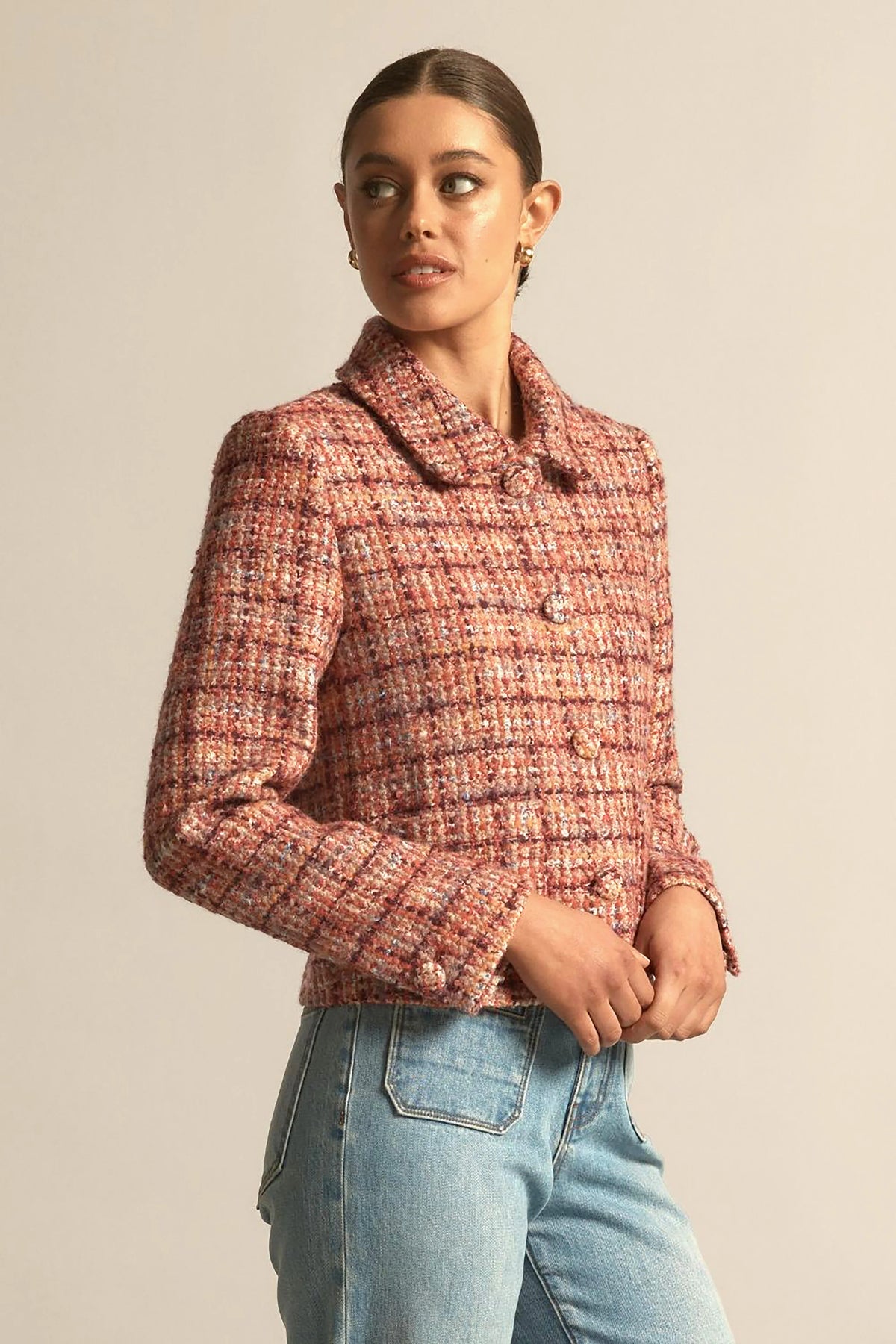 Zoe Kratzmann - Plume Jacket - Berry Check