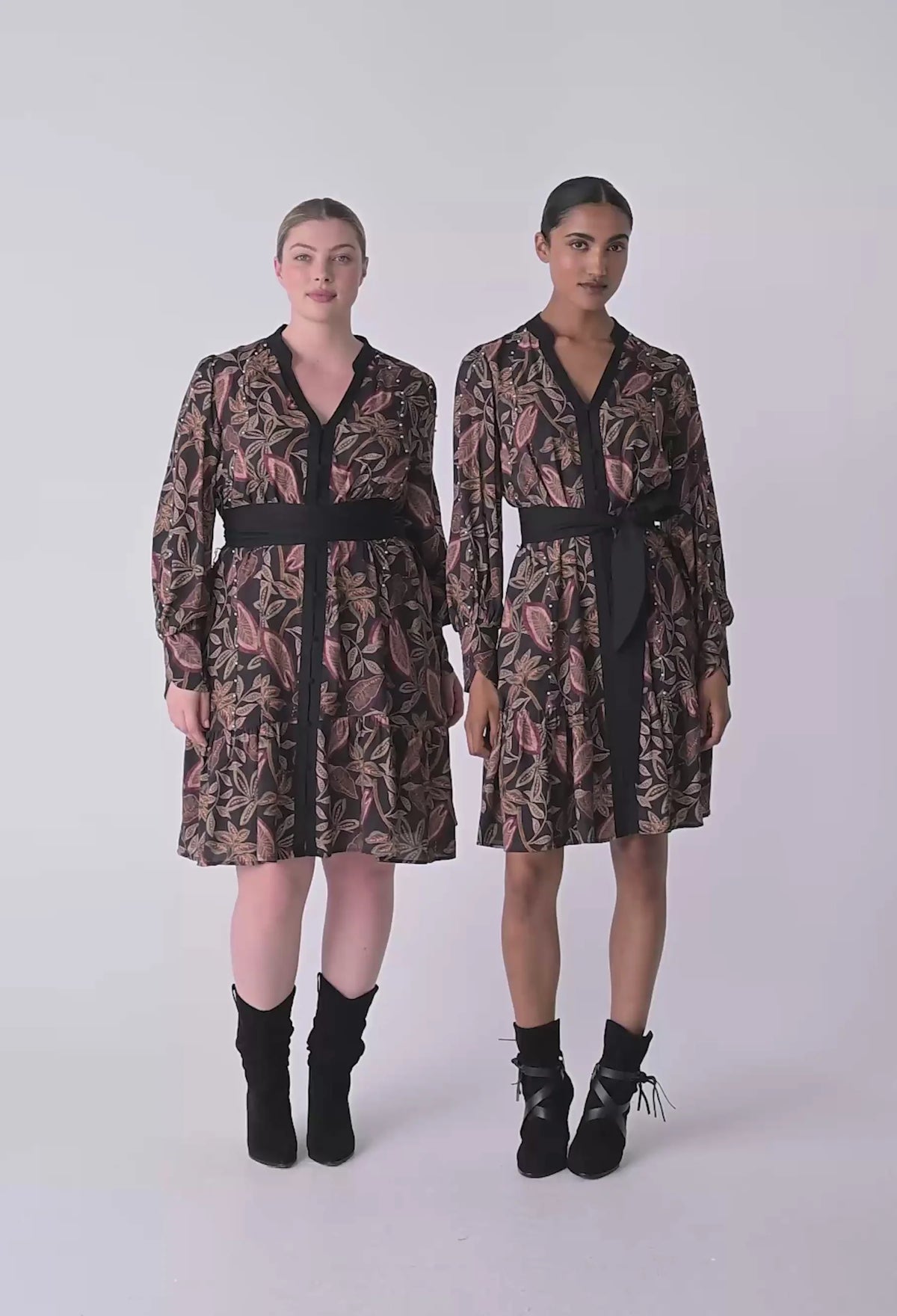 Once Was - Cecilia Pearl Embellished Linen Dress in Dark Tropique: