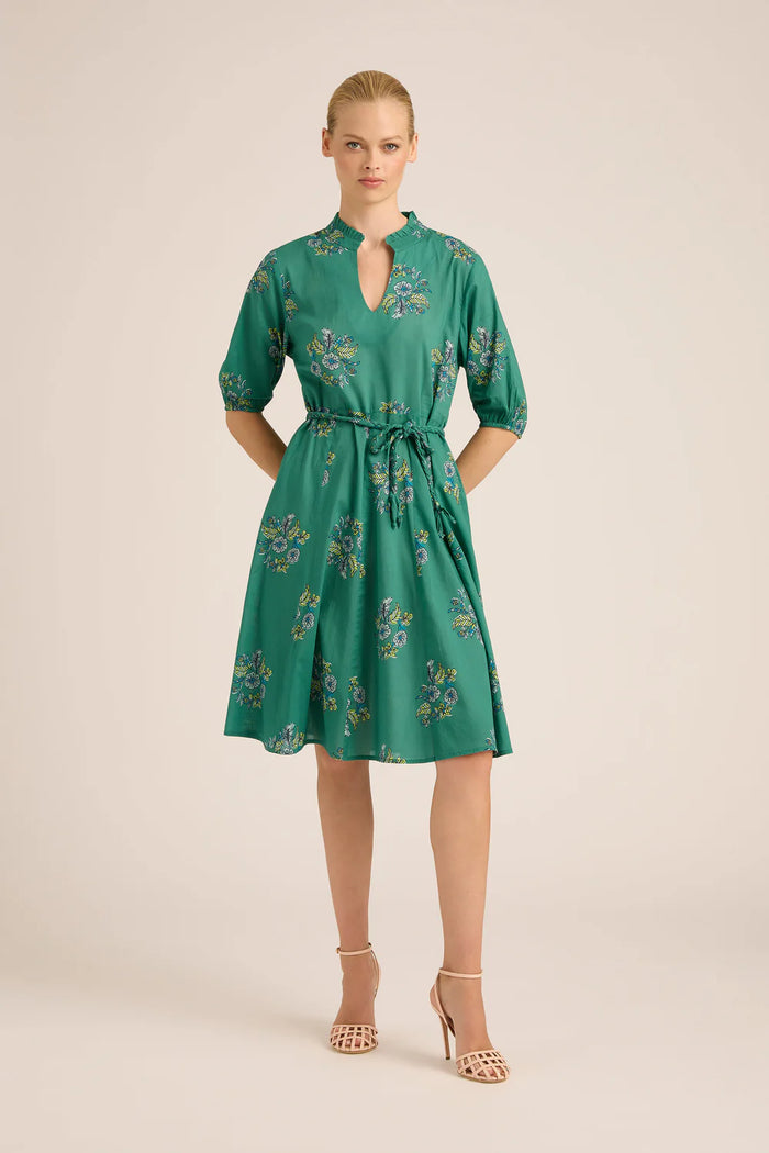 Lola - Georgia Silky Wreath Midi Dress