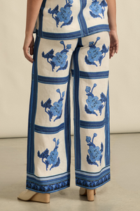 Zoe Kratzmann - Gesture Pant - Azure Collage Blue Print