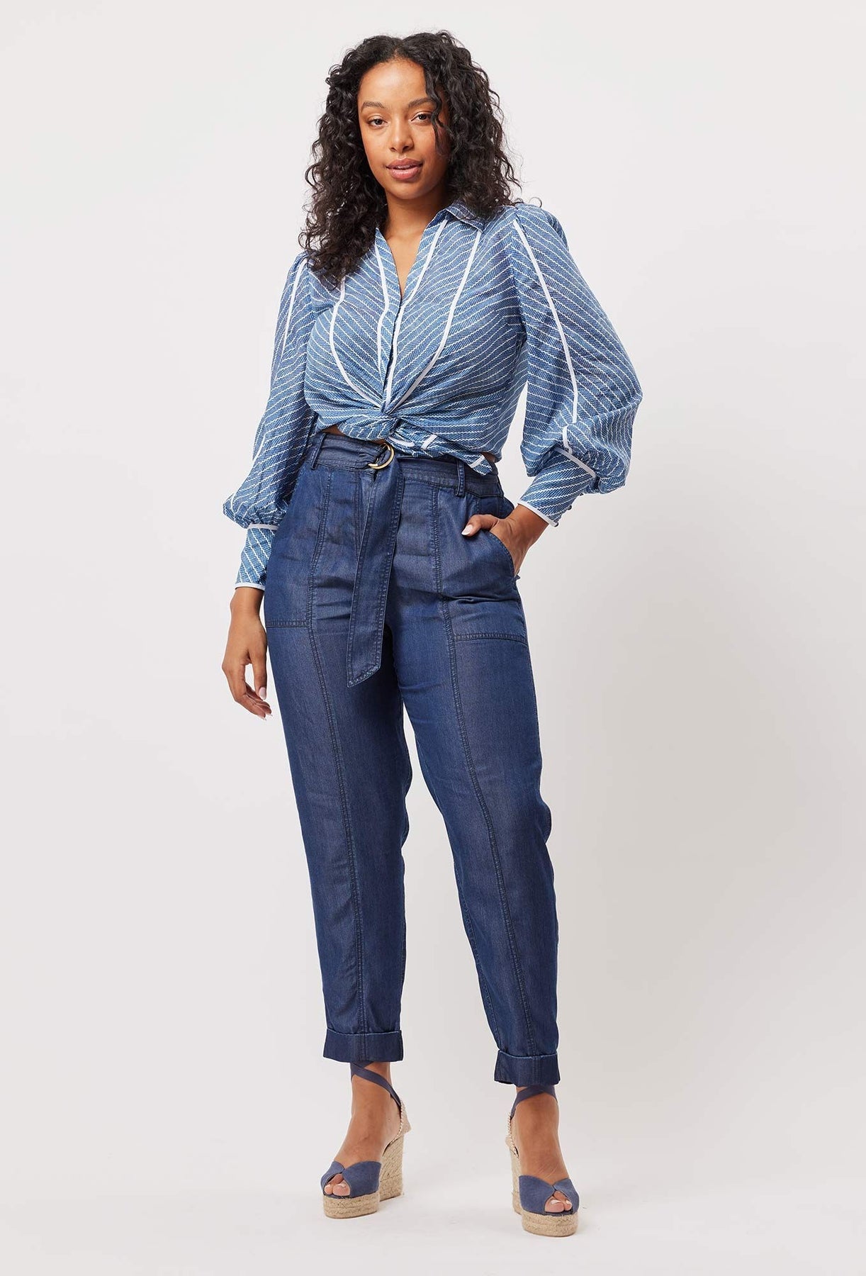 Transit Denim Rolled Cuff in Dark Denim Zoe Clare Leura Village