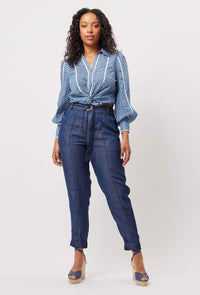 Transit Denim, Rolled Cuff in Dark Denim