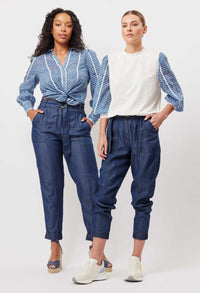 Transit Denim, Rolled Cuff in Dark Denim