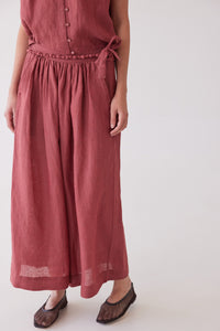 Eva's Sunday Lauri Pleated Culotte Burnt Sienna