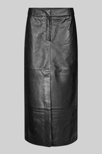 Letho Leather Maxi Skirt - Black