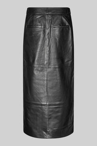 Letho Leather Maxi Skirt - Black