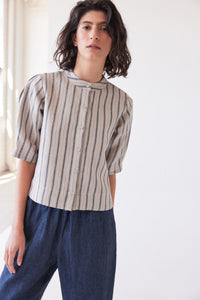 Eva's Sunday Loretta Reversible Top Navy Stripe