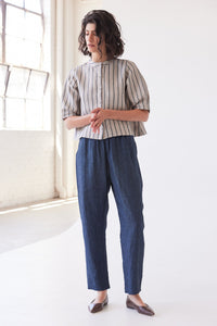 Eva's Sunday Loretta Reversible Top Navy Stripe