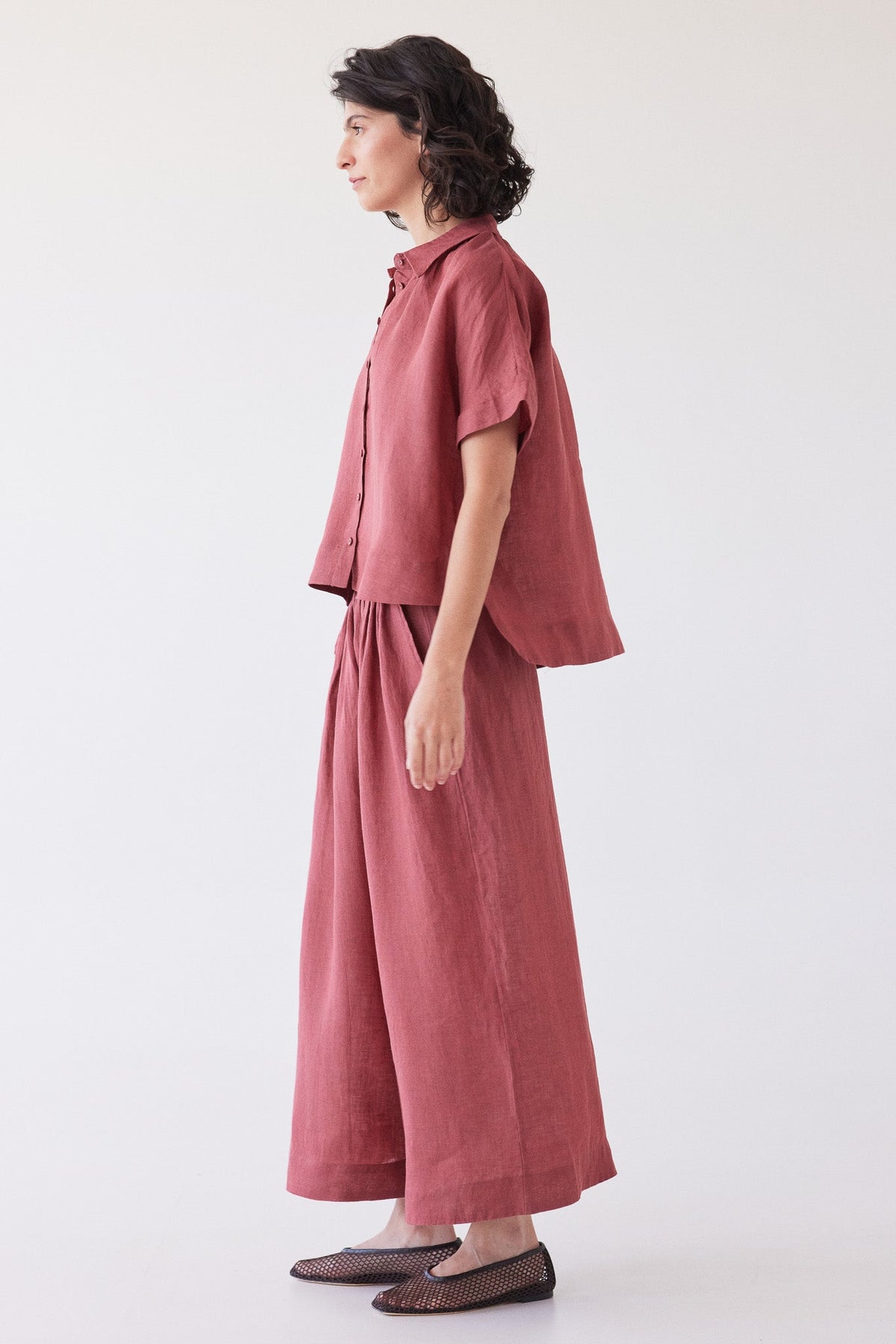 Eva's Sunday Lumi Collared Shirt Burnt Sienna