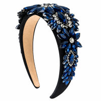 Tania Hird Nichola Encrusted Statement Headband - Navy
