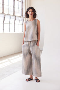 Eva's Sunday Oliver Pull On Pant Navy Stripe