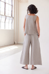 Eva's Sunday Oliver Pull On Pant Navy Stripe