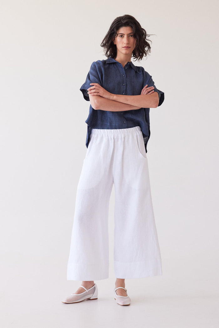 Eva's Sunday Lumi Collared Shirt Navy