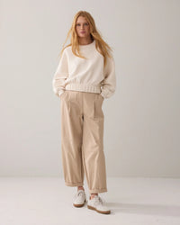 Summum - Balloon Fit Cotton Blend Pants - Alpaca