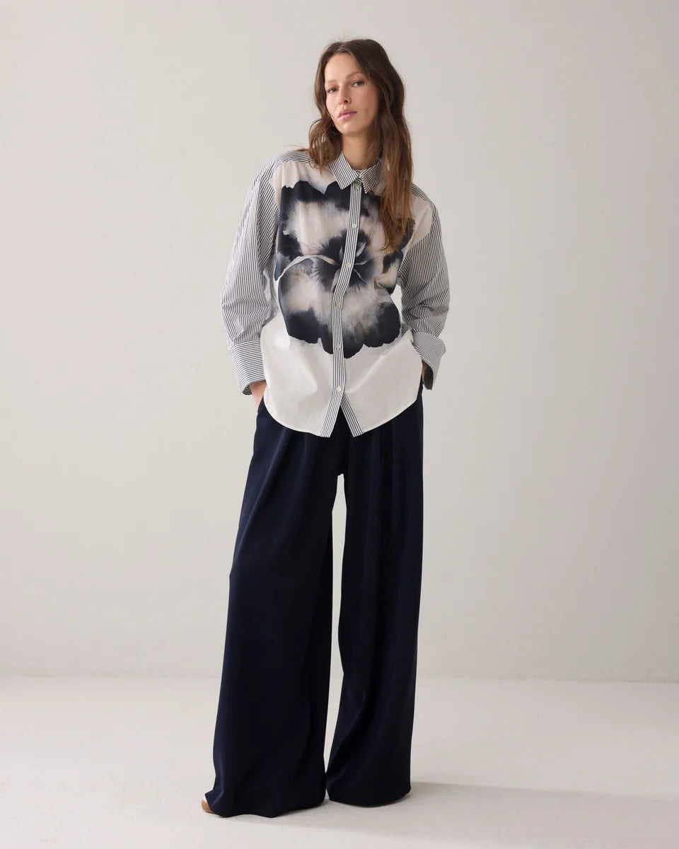 Summum - Big Flower Cotton Blouse