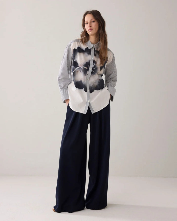 Summum - Big Flower Cotton Blouse