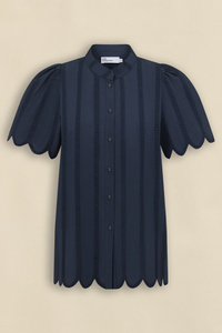 Zoe Kratzmann - Pier Top - Midnight Blue Broderie