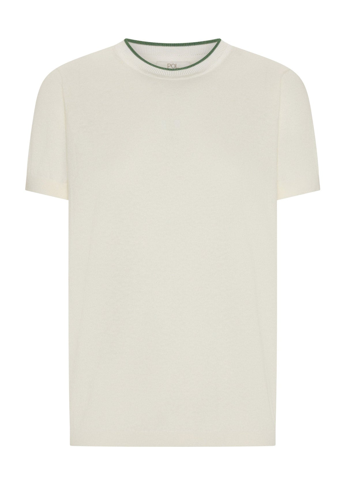 POL Dillon Tee Chalk/Fern flat lay