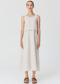POL Frankie Double Layer Dress Natural front view